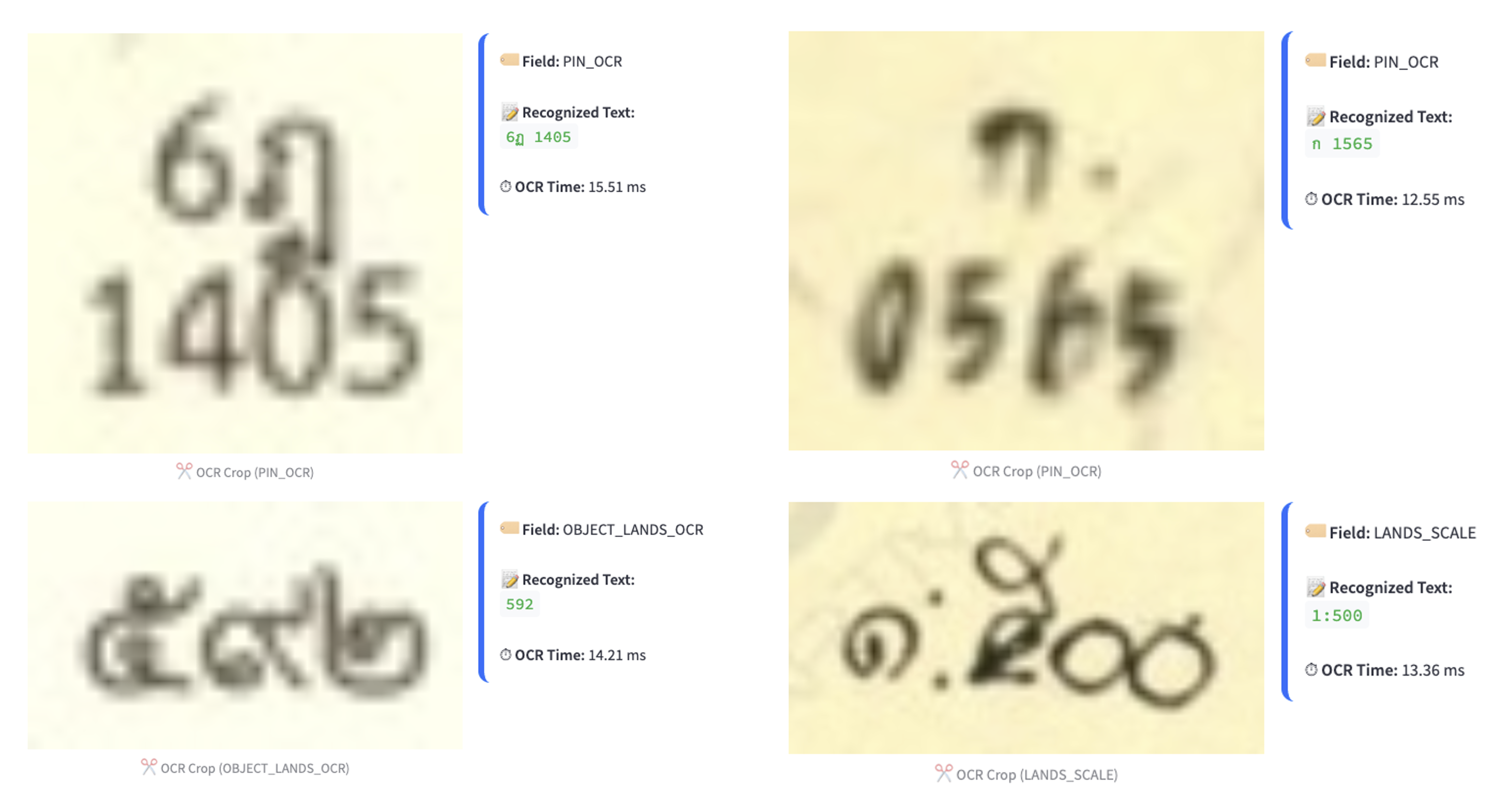 CHULA-OCR result, sample set 03
