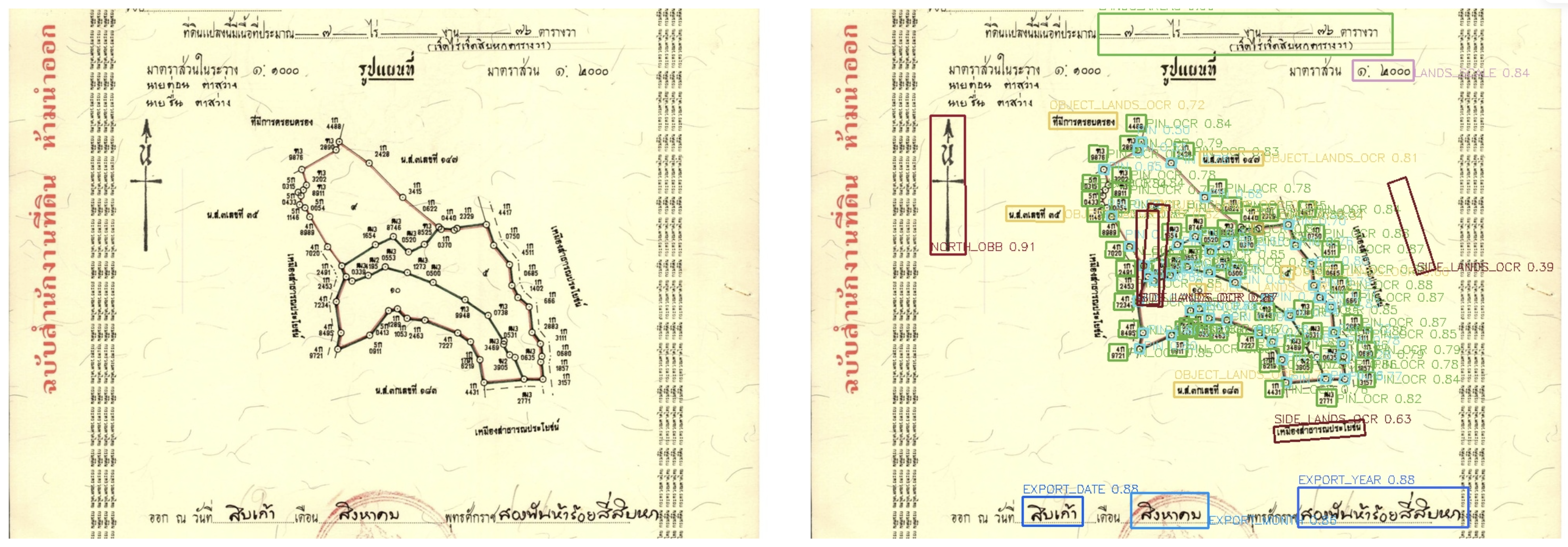 CHULA detection result on Thai land title deed sample 02