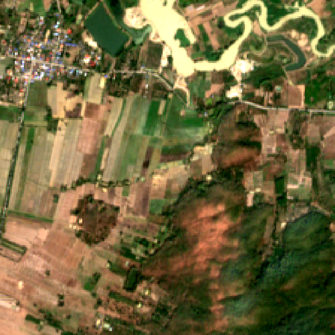 Example Sentinel-2 RGB chip over Thailand, dry season