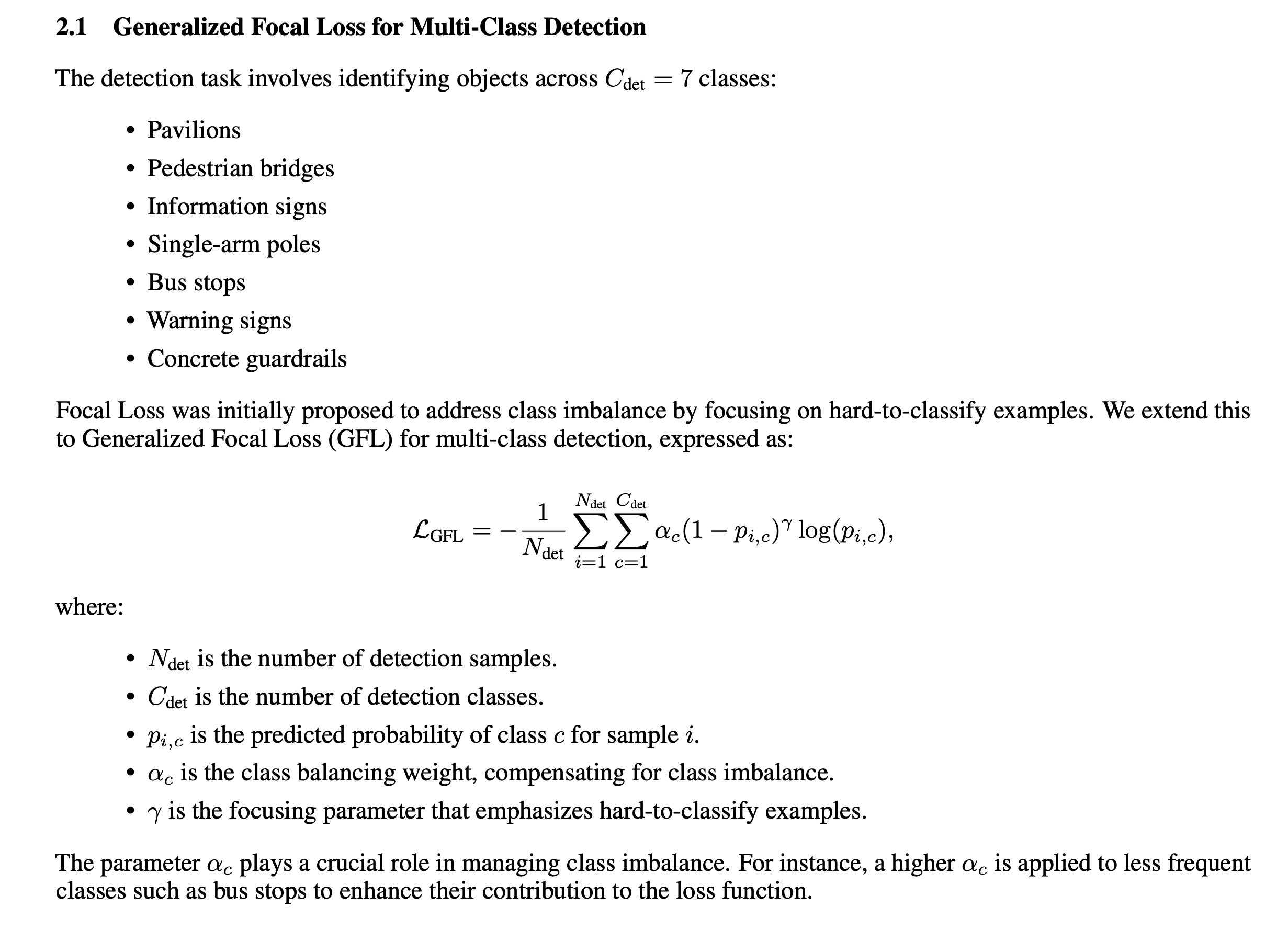 Generalized Focal Loss for Multi-Class Detection