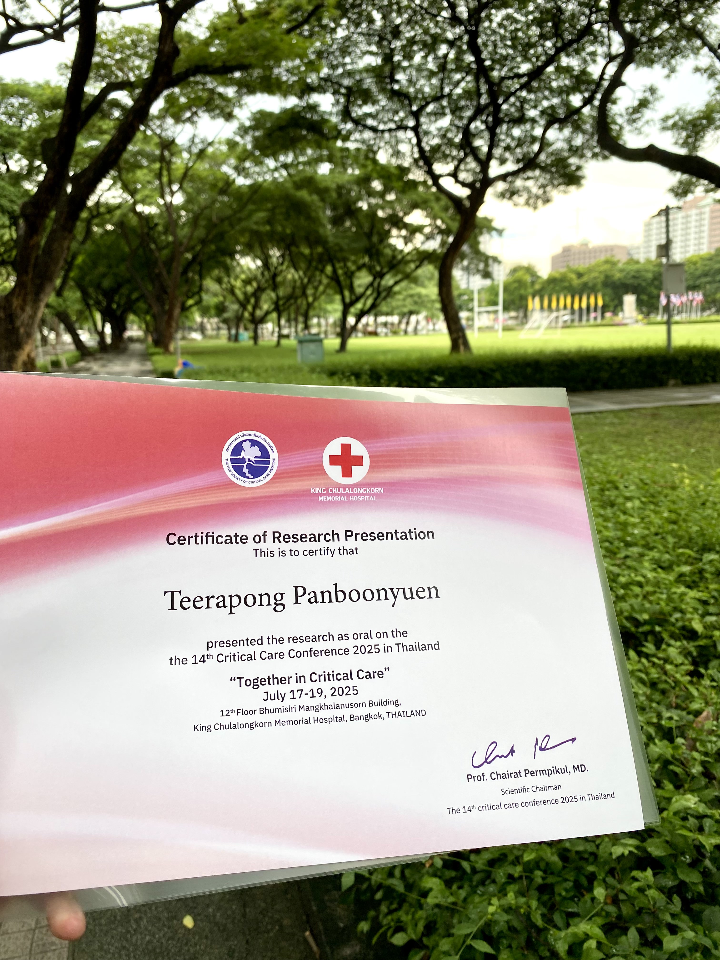 Oral Presentation Certificate