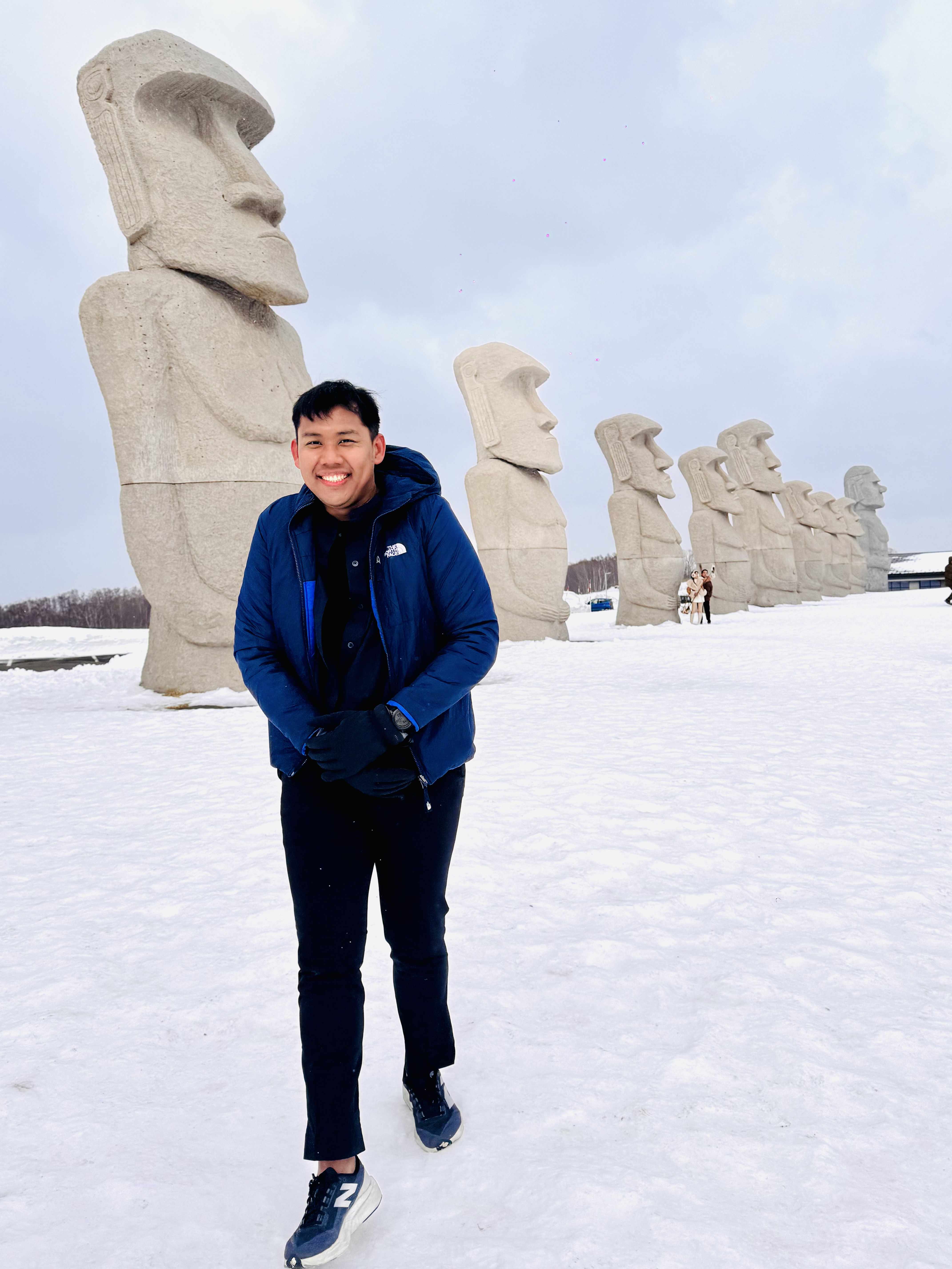 Moai statue in Takino park