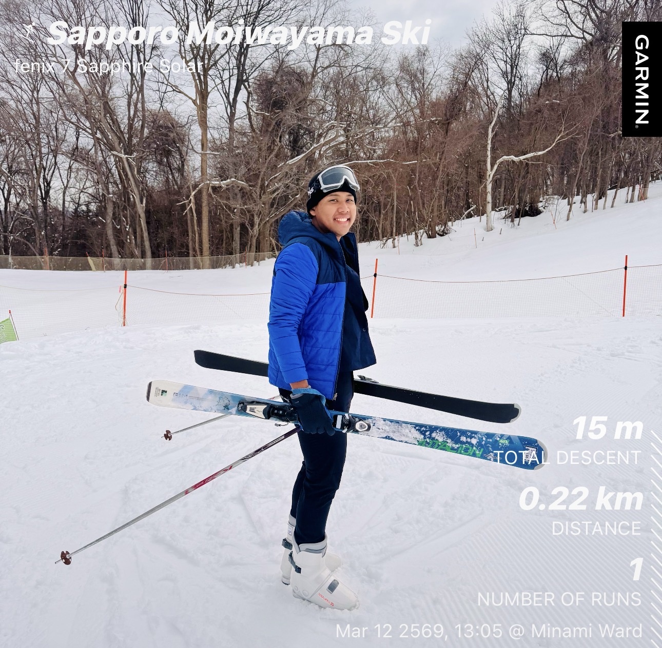 Garmin memory recording ski trip