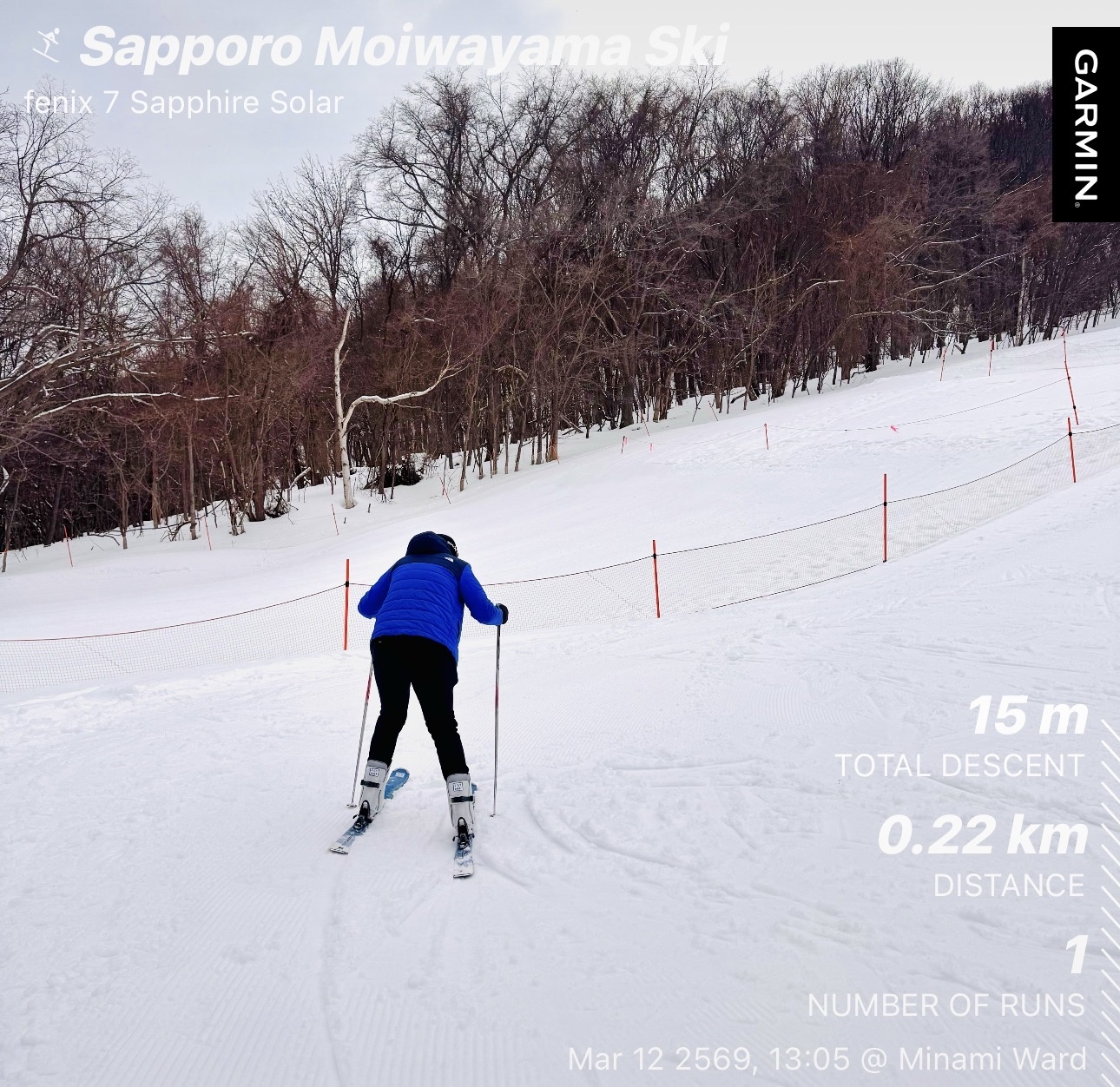 Garmin ski activity memory