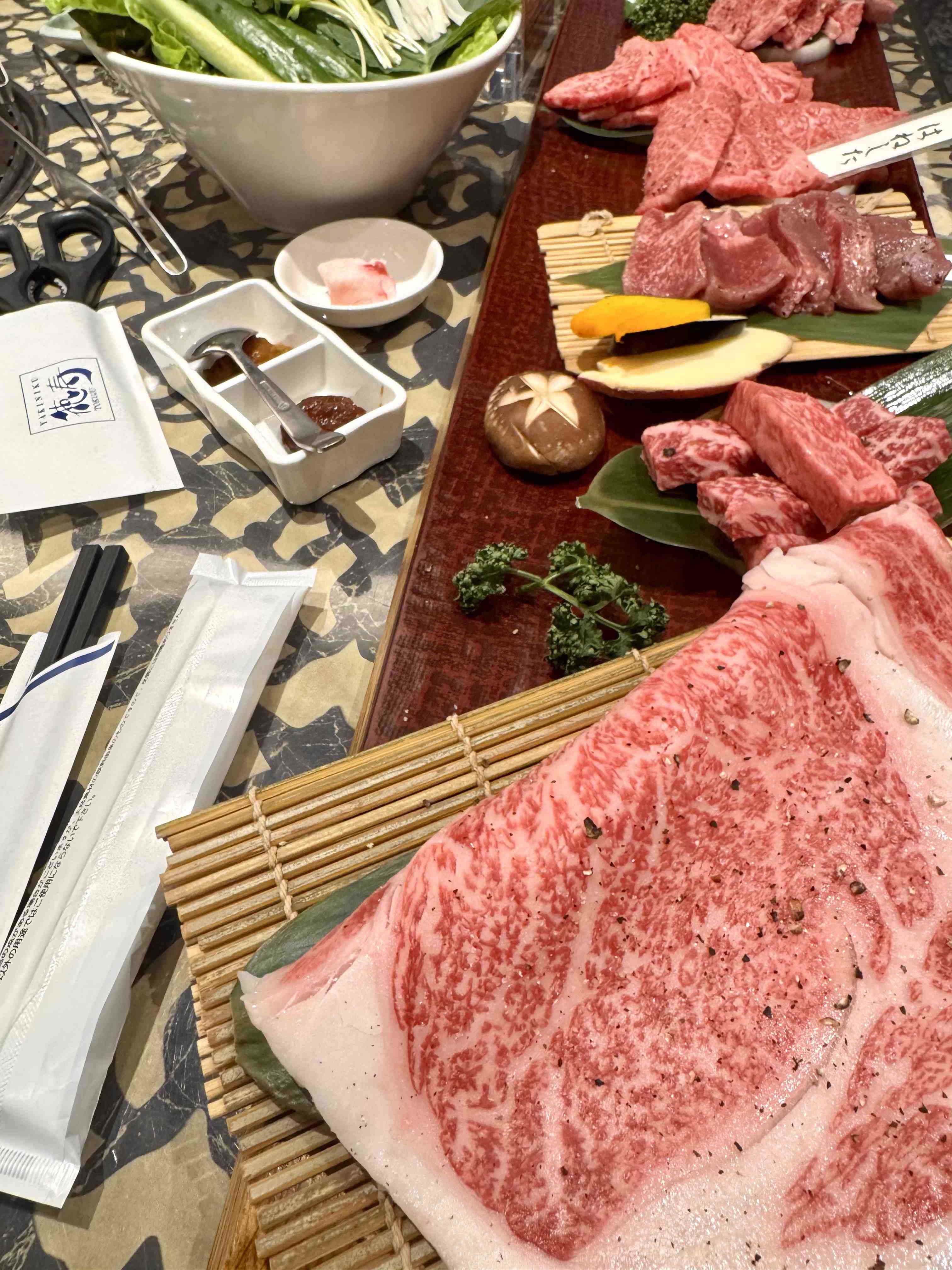 Japanese grilled beef meal in Hokkaido