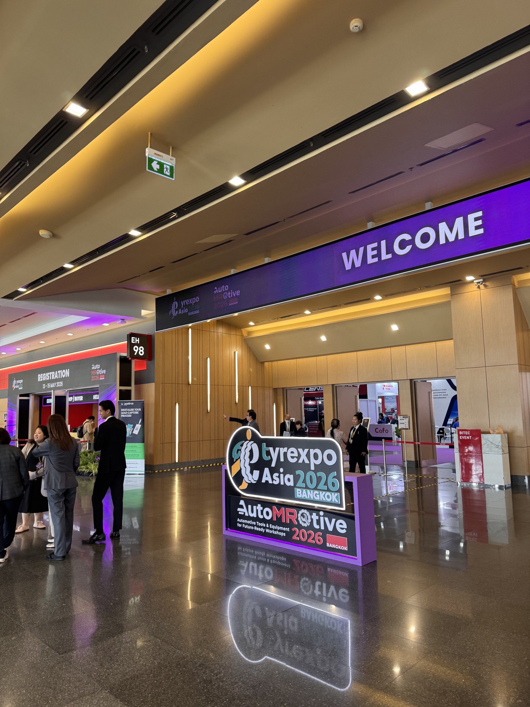 Entrance atmosphere at BITEC Bangkok during AutoTech 2026