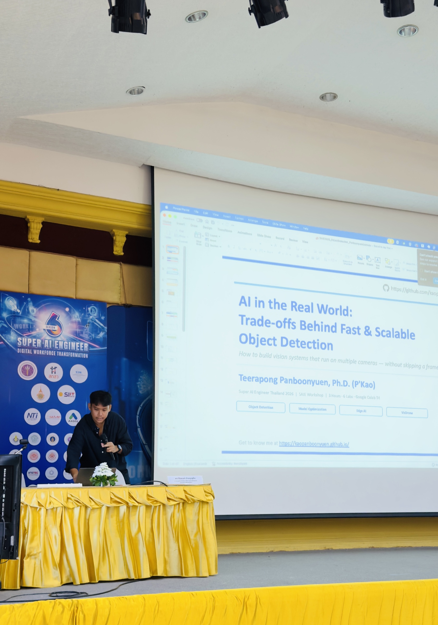 Preparing before teaching at Super AI Engineer Thailand 2026
