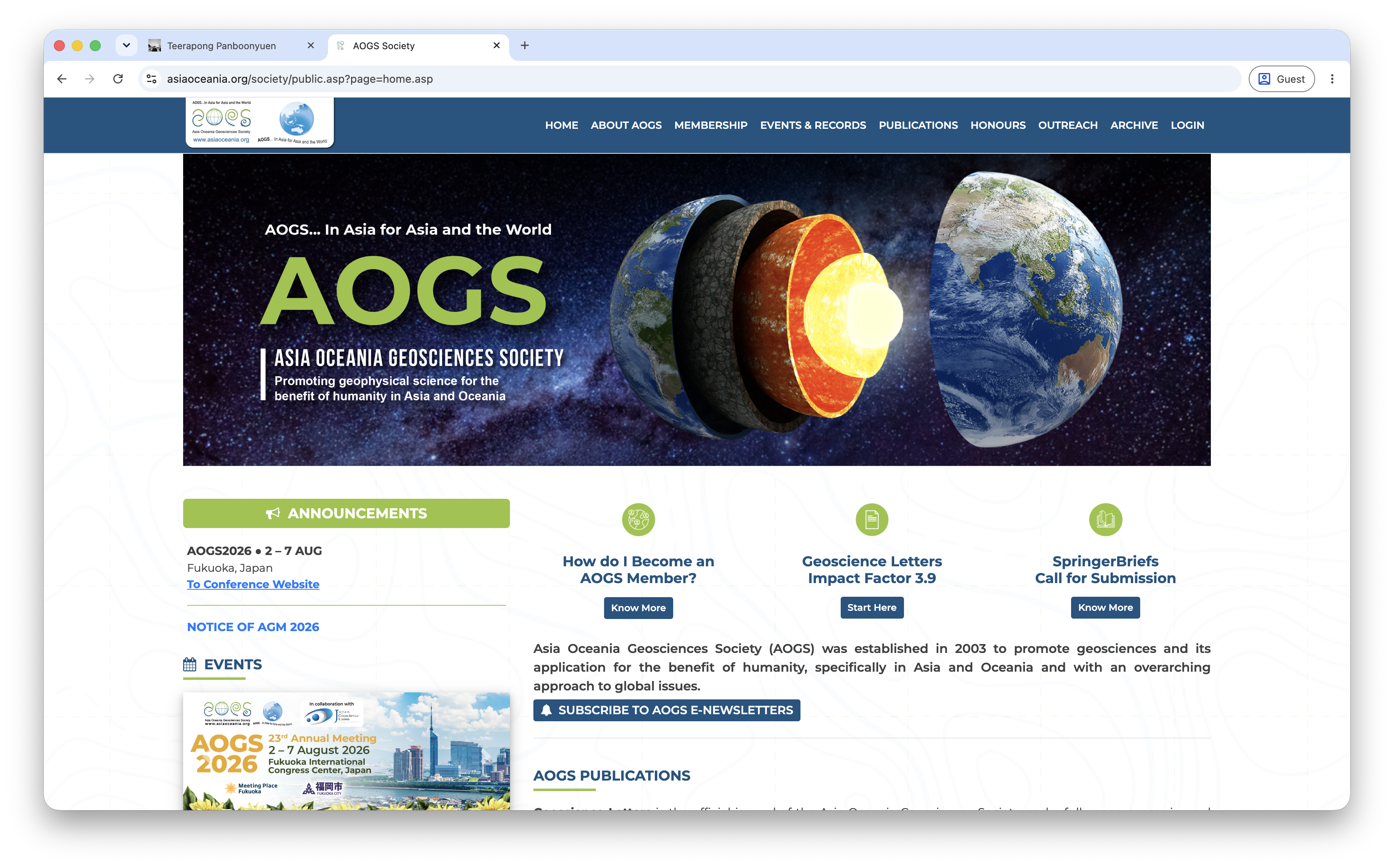 AOGS2026 Official Website