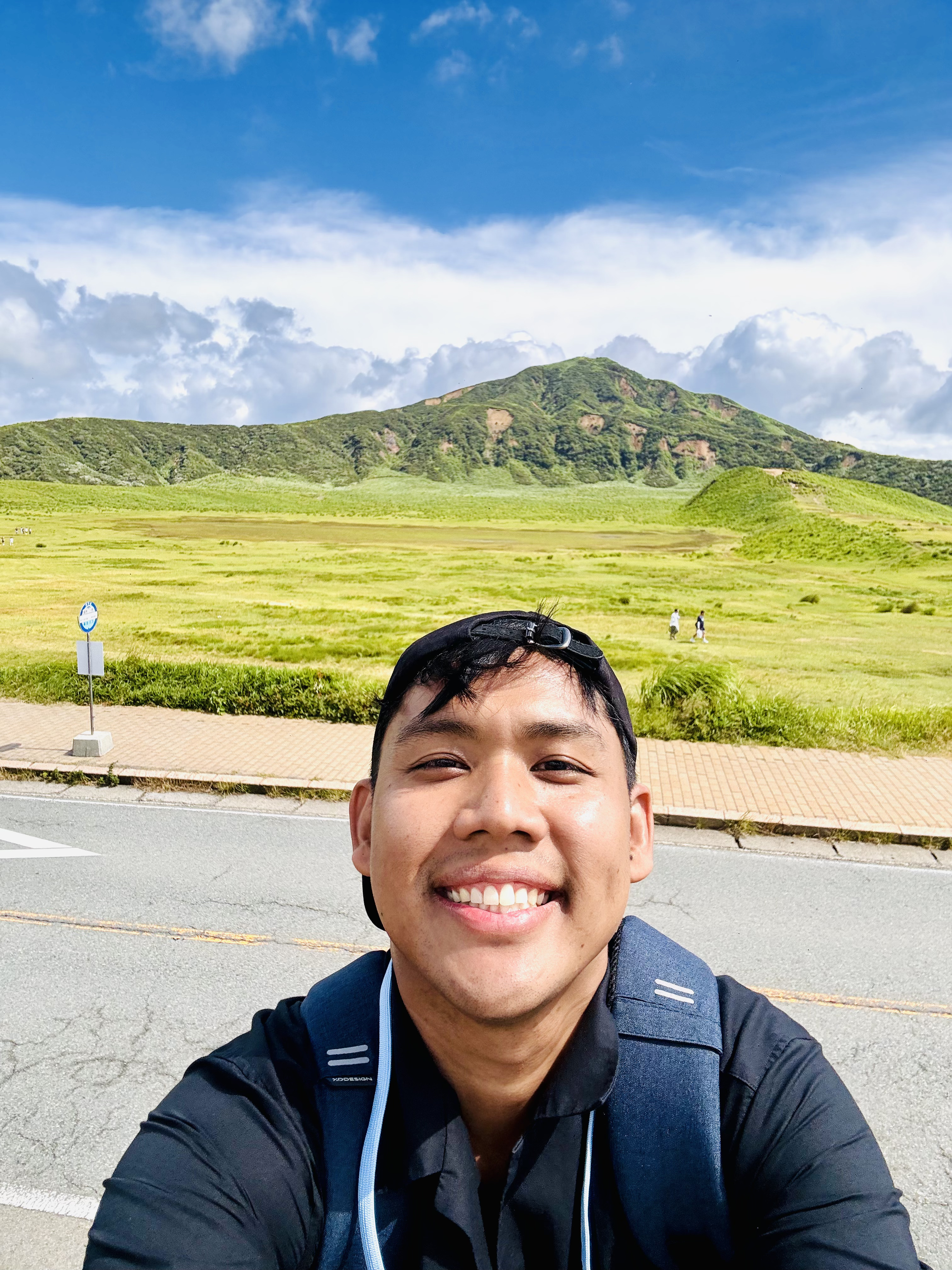 Selfie at Aso Volcano