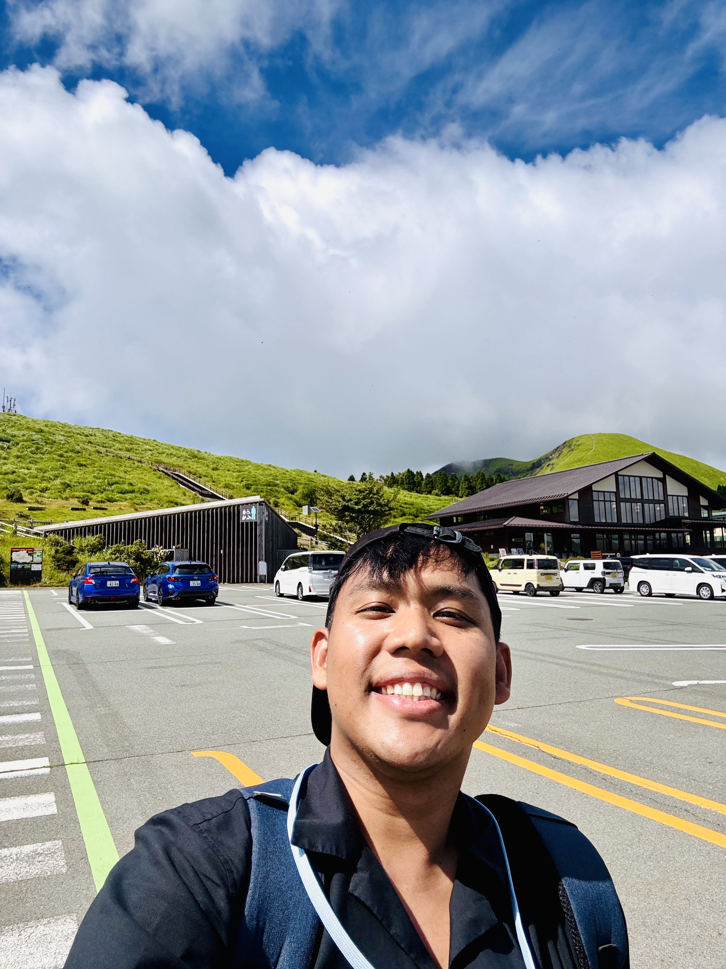 Final selfie at Aso Volcano