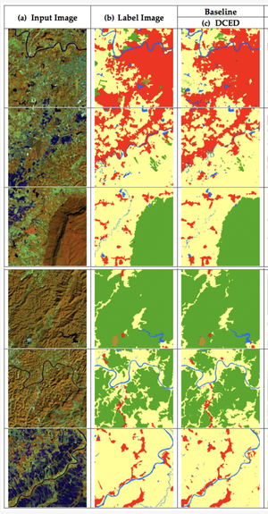 Semantic Segmentation on Remotely Sensed Images Using an Enhanced Global Convolutional Network with Channel Attention and Domain Specific Transfer Learning