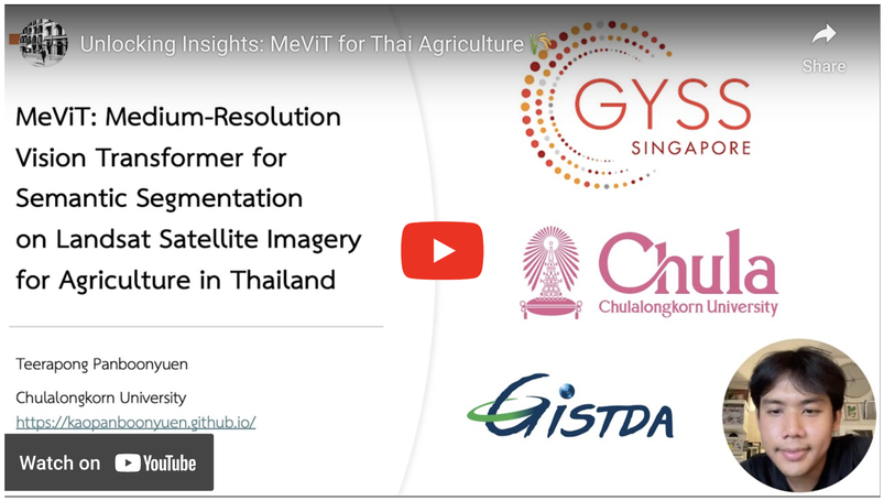 MeViT: A Medium-Resolution Vision Transformer for Semantic Segmentation on Landsat Satellite Imagery for Agriculture in Thailand