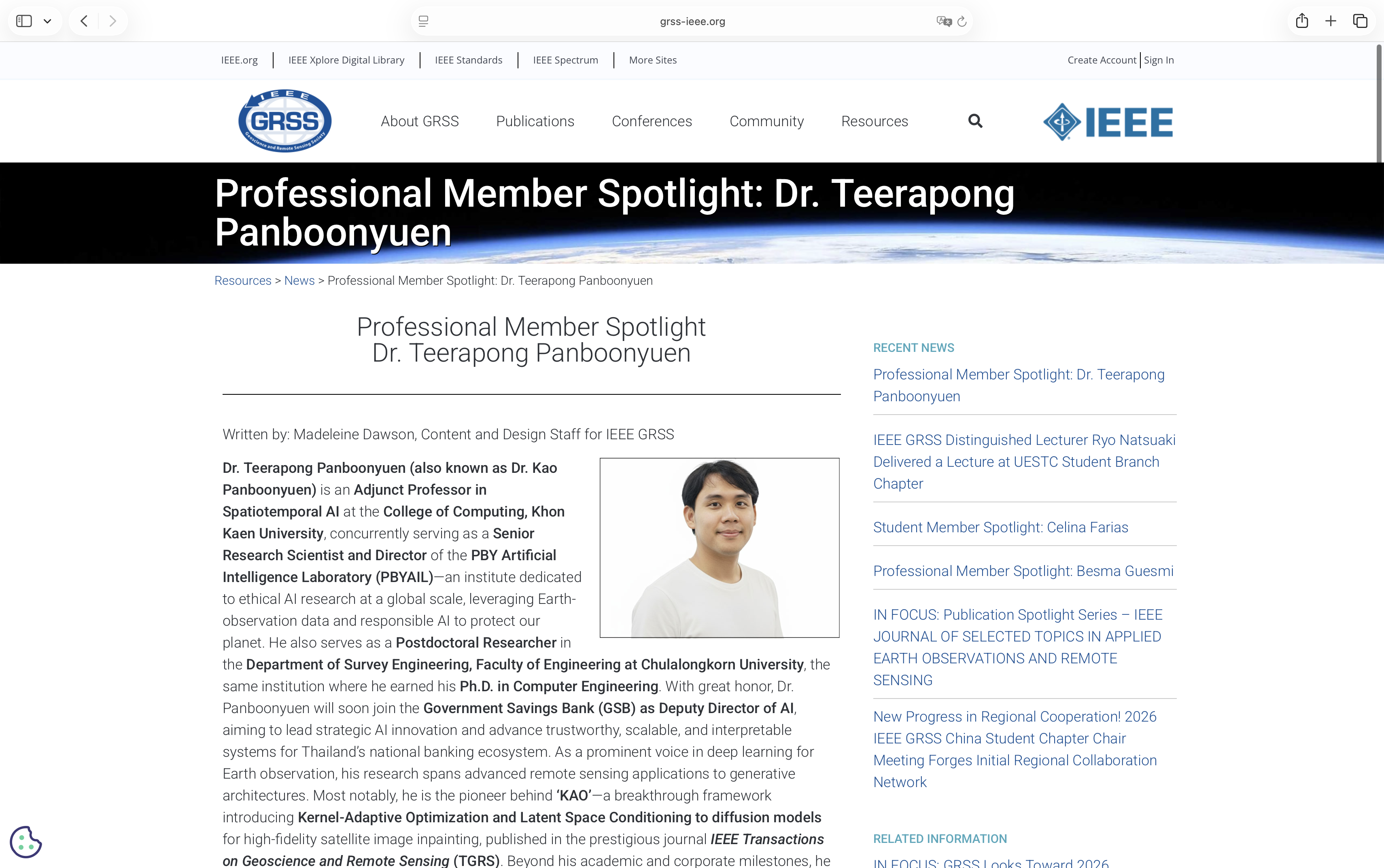IEEE GRSS Professional Member Spotlight